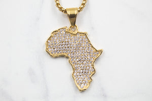 Africa diamond pendant