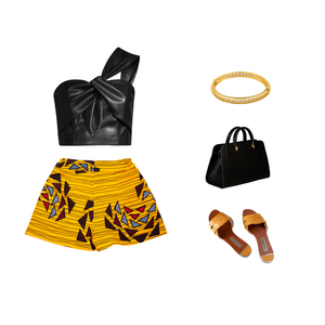 Yellow Ankara Shorts