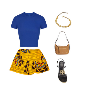 Yellow Ankara Shorts