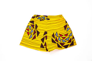 Yellow Ankara Shorts