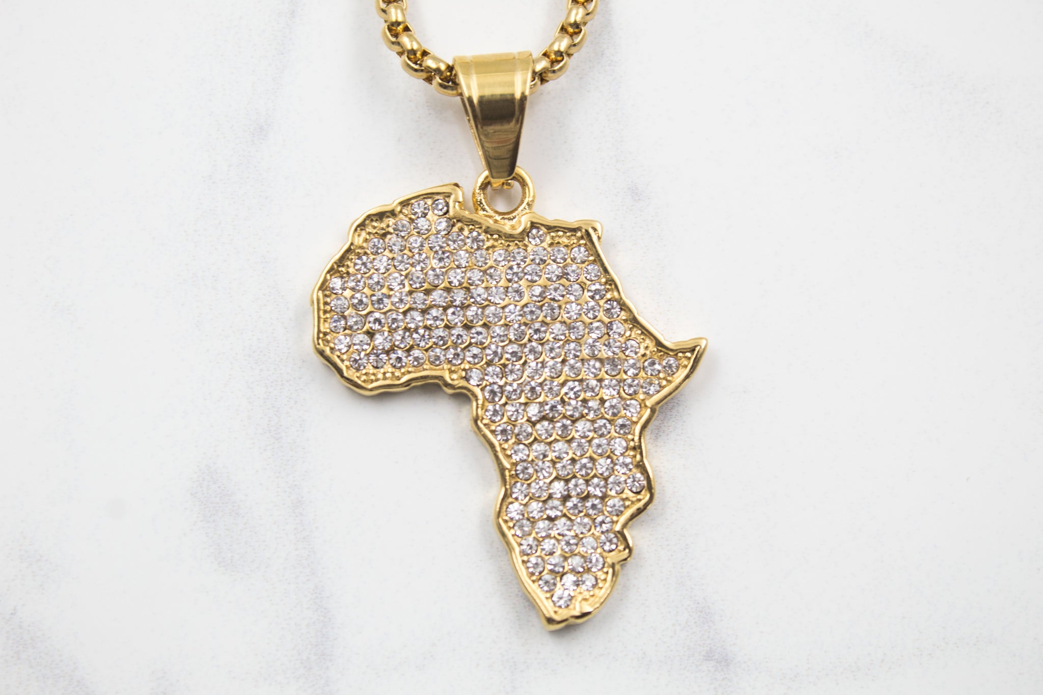 Africa diamond pendant