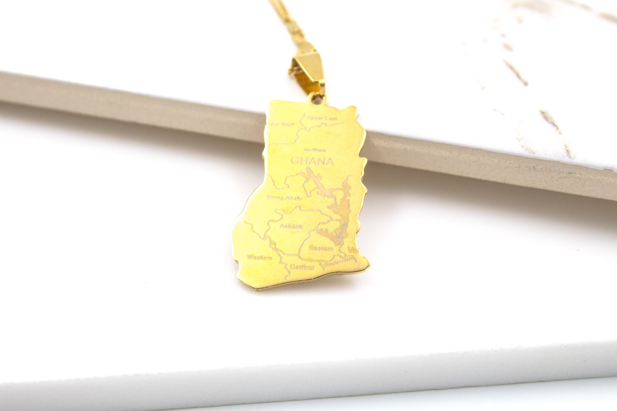 Ghana Map Necklace