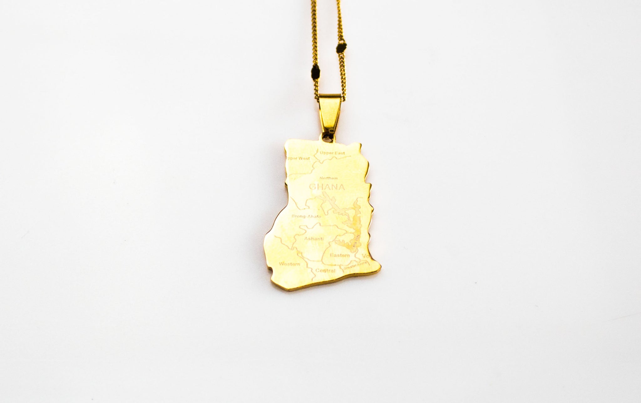 Ghana Map Necklace