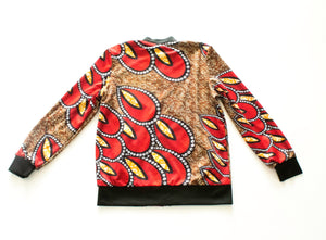 Back of Ankara Bomber Jacket