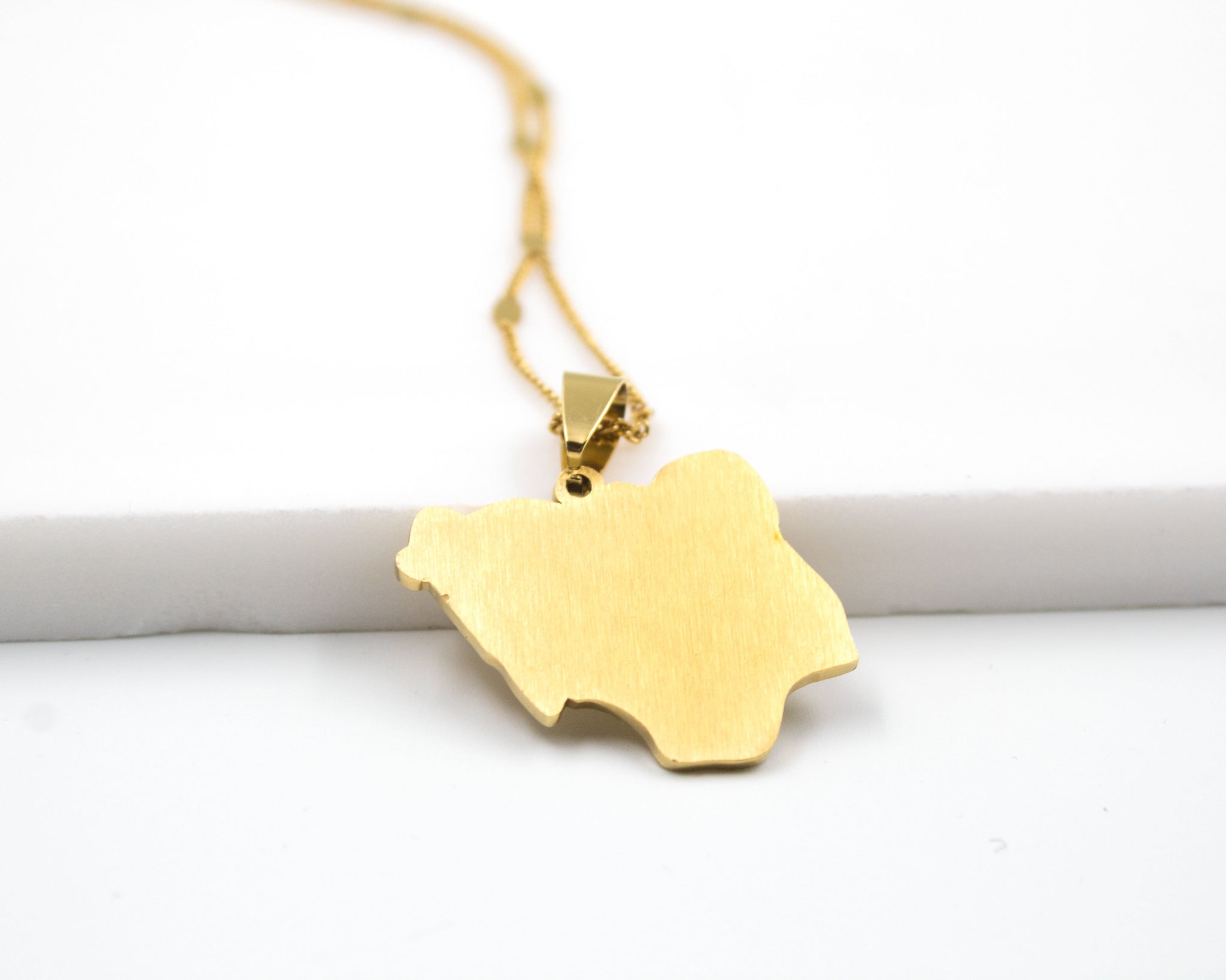 Nigeria Map Necklace 