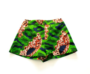 Green with Envy Ankara Shorts