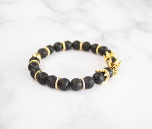 Black Lava Stone Bracelet